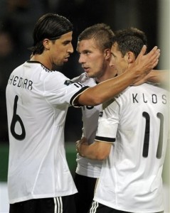 Sami Khedira, Lukas Podolski, Miroslav Klose